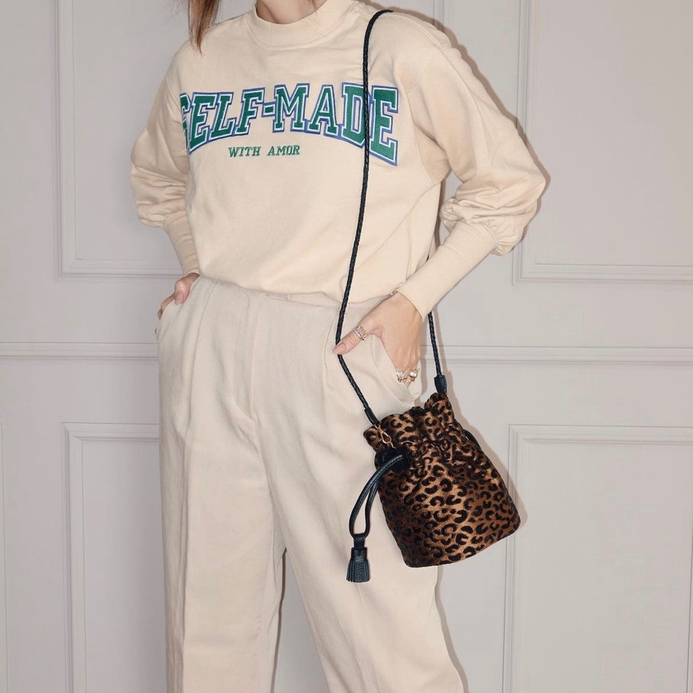 Ballen - Leopard & Leather Bucket Bag